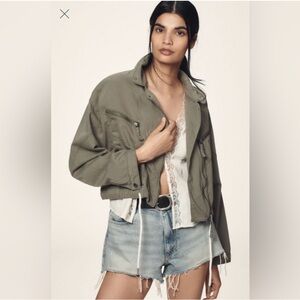 Pilcro cropped utility jacket